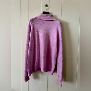 LOFT Purple Multicolored Long Sleeve Sweater